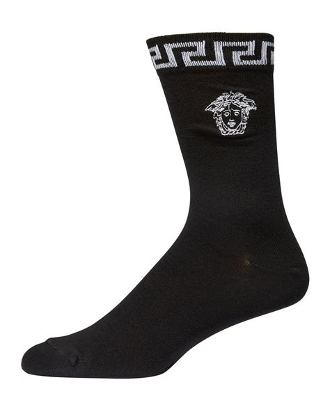 versace socks medusa|Versace Men's Signature Medusa Head/Greek Key Socks.